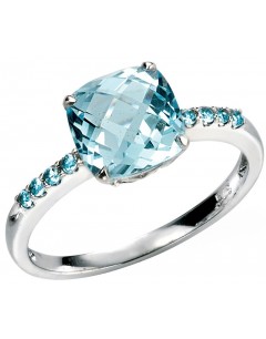 Ring blue Topaz gold 375/1000 carat