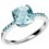 Ring blue Topaz gold 375/1000 carat