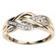 Ring diamond of 0.10 carat in gold 375/1000 carat