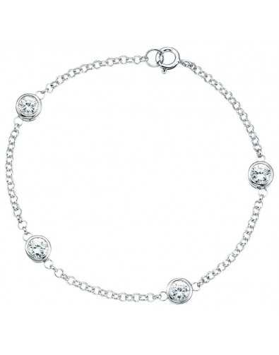 Bracelet original zirconia in 925/1000 silver