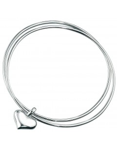 Double bracelets heart in 925/1000 silver