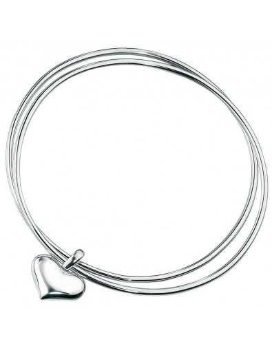 Double bracelets heart in 925/1000 silver