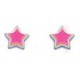 Earring star arc-en-ciel, 925/1000 silver