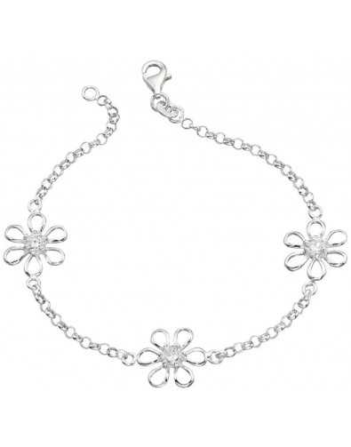 Flower Bracelet in 925/1000 silver