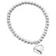 Pearl Bracelet heart in 925/1000 silver