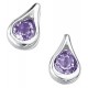 Earring Amethyst in 925/1000 silver