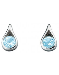 Earring blue topaz in 925/1000 silver