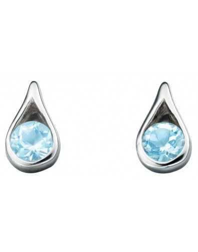 Earring blue topaz in 925/1000 silver