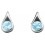 Earring blue topaz in 925/1000 silver