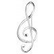 Brooch treble clef in 925/1000 silver