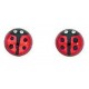 Earring ladybug in 925/1000 silver