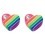 Earring heart rainbow in 925/1000 silver