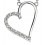 Necklace heart diamond Gold 375/1000 carats