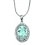 Necklace with aquamarine and diamond white Gold 375/1000 carats