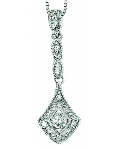 Diamond necklace in white Gold 375/1000 carats