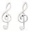 Earring key in 925/1000 silver