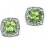 Earring peridot and diamond white Gold 375/1000