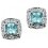 Earring aquamarine and diamond white Gold 375/1000