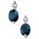 Earring Sapphire and diamond white Gold 375/1000