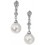 Earring pearl and diamond white Gold 375/1000