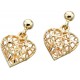 Earring heart of Gold 375/1000