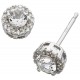 Earring diamond white Gold 375/1000