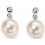 Earring pearl and diamond white Gold 375/1000