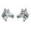 Earring horses in 925/1000 silver