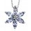 Flower necklace tanzanite and diamond Gold 375/1000