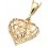 Necklace heart of Gold 375/1000 carats