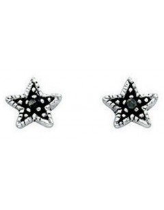 Earring-star in 925/1000 silver