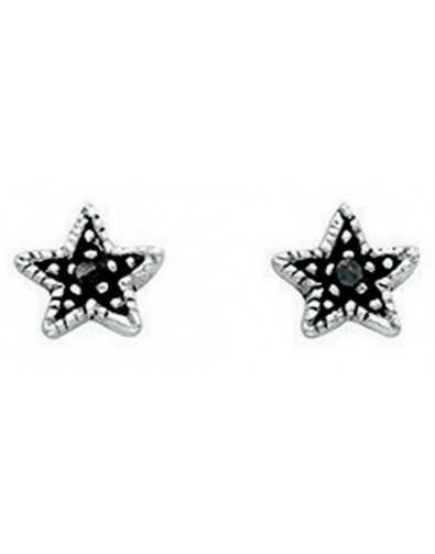 Earring-star in 925/1000 silver