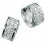 Earring zirconia in 925/1000 silver