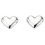 Earring heart 925/1000 silver