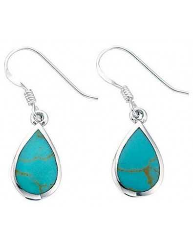 Earring turquoise in 925/1000 silver