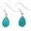 Earring turquoise in 925/1000 silver