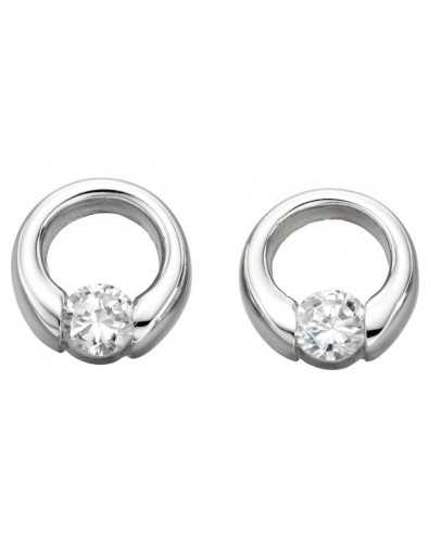 Earring zirconia in 925/1000 silver