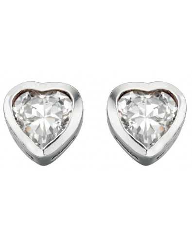 Earring heart 925/1000 silver