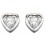 Earring heart 925/1000 silver