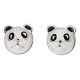 Earring panda in 925/1000 silver