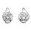 Earring zirconia in 925/1000 silver