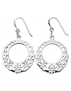 Earring flowers in 925/1000 silver