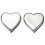 Earring heart 925/1000 silver