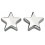 Earring-star in 925/1000 silver