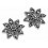 earring flowers marcassite in 925/1000 silver