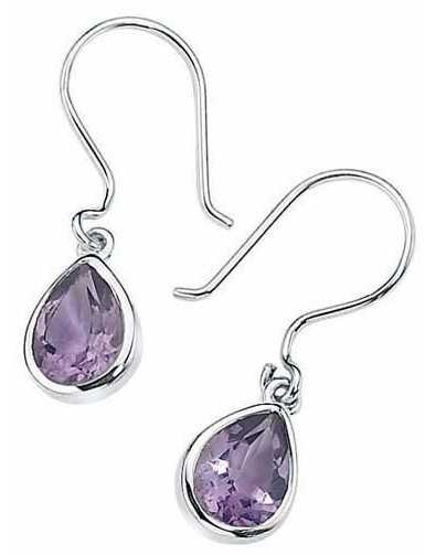 Earring amethyst in 925/1000 silver