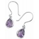 Earring amethyst in 925/1000 silver