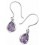 Earring amethyst in 925/1000 silver