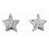 Earring-star in 925/1000 silver