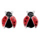 Earring ladybug in 925/1000 silver